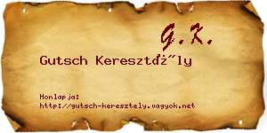 Gutsch Keresztély névjegykártya